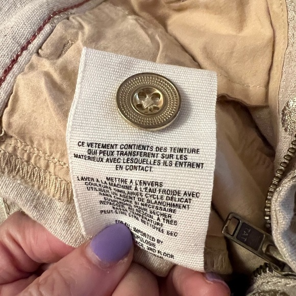 ANTHROPOLOGIE linen shorts with metallic polka dots, 25, generous. - Picture 6 of 8